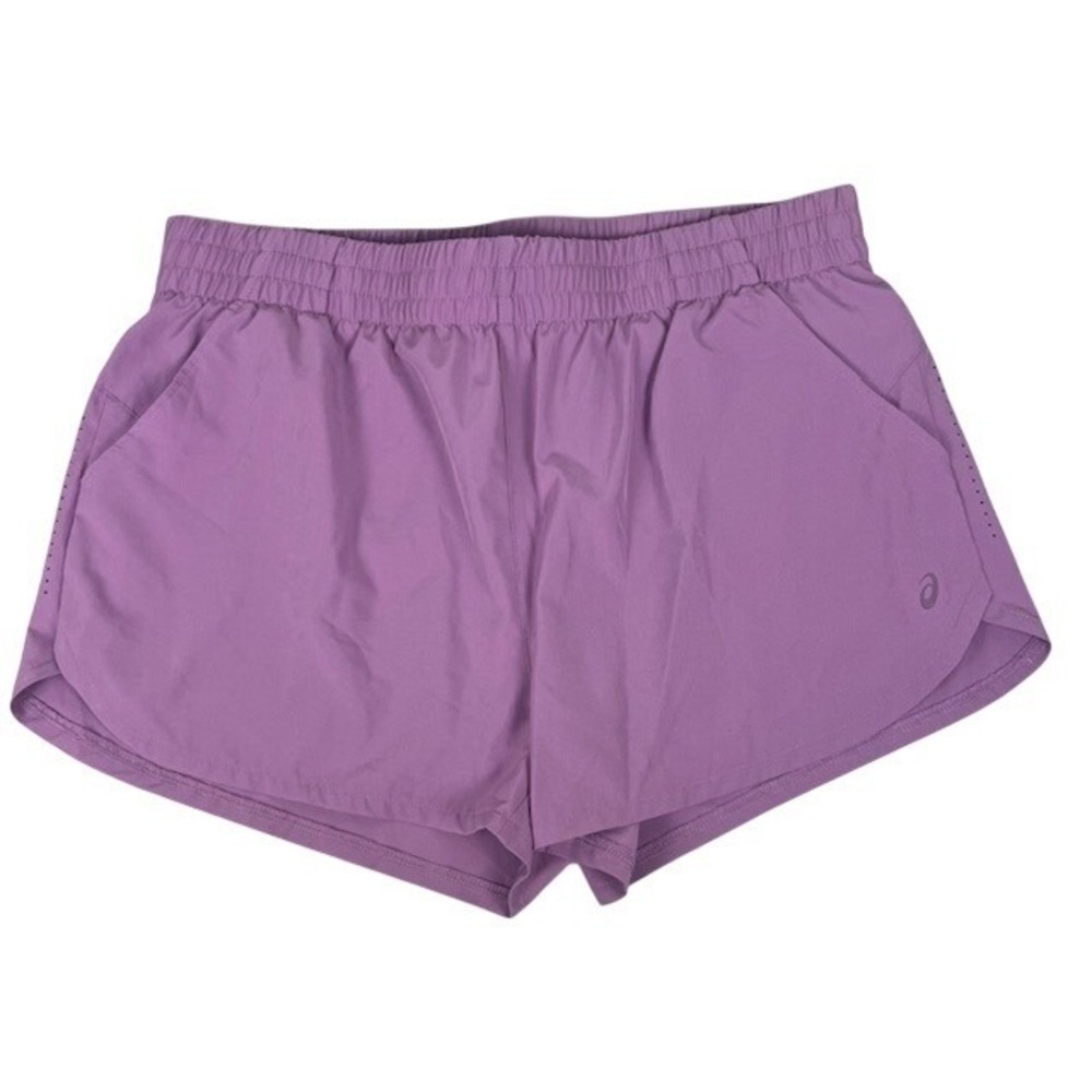 Asics‎ Womens Purple Running Athletic Shorts with Built-in Liner Size Large